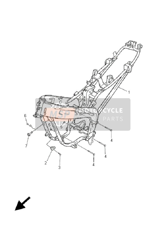 Yamaha TZR50 2006 Frame for a 2006 Yamaha TZR50